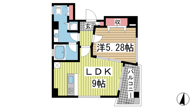神戸市中央区雲井通の賃貸物件間取画像