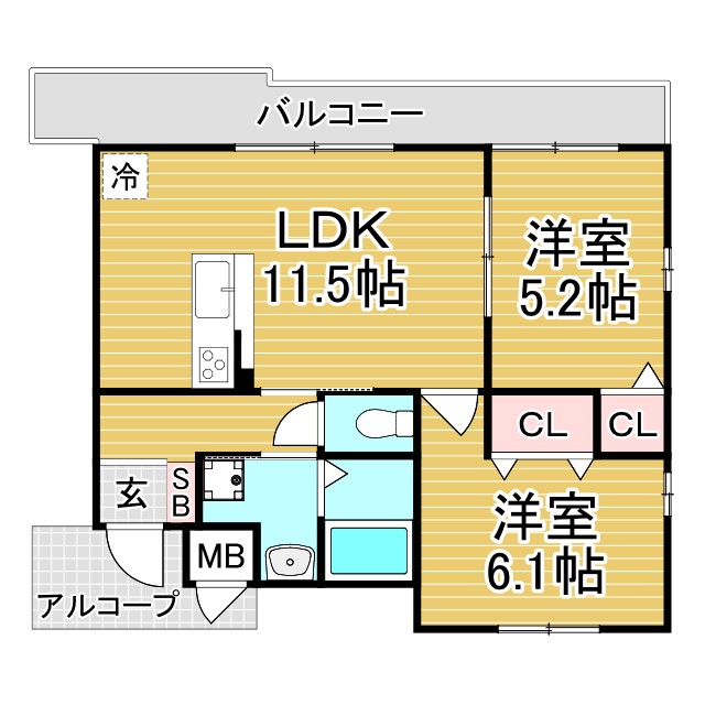 サンクラッソ垂水五色山 101|神戸市垂水区五色山(JR山陽本線垂水駅)のアパート間取 サンクラッソ垂水五色山 101|神戸市垂水区五色山(JR山陽本線垂水駅)のアパート間取