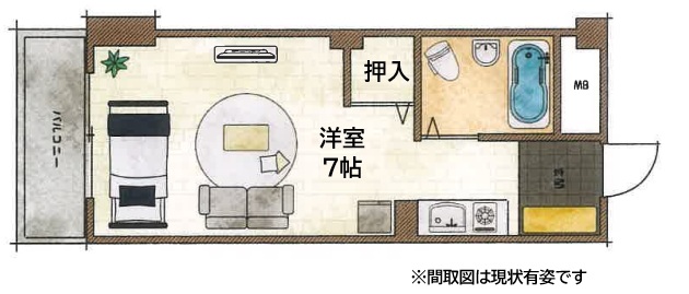 リブェール六甲 302|神戸市灘区浜田町(阪神本線新在家駅)のマンション間取 リブェール六甲 302|神戸市灘区浜田町(阪神本線新在家駅)のマンション間取