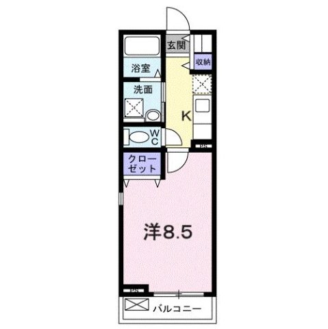 グランディオーズ ナカマチ 203|神戸市北区有野中町(神戸電鉄三田線田尾寺駅)のアパート間取 グランディオーズ ナカマチ 203|神戸市北区有野中町(神戸電鉄三田線田尾寺駅)のアパート間取