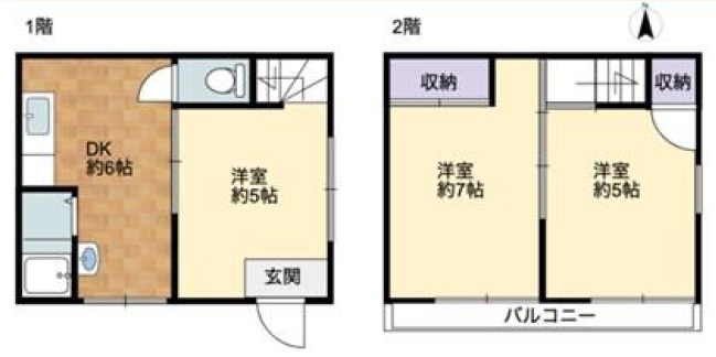 神戸市東灘区深江南町の賃貸物件間取画像