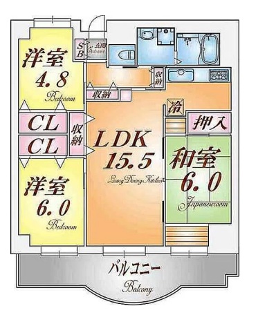 ハイツレインボー塩屋 101|神戸市垂水区塩屋町(JR山陽本線塩屋駅)のマンション間取 ハイツレインボー塩屋 101|神戸市垂水区塩屋町(JR山陽本線塩屋駅)のマンション間取