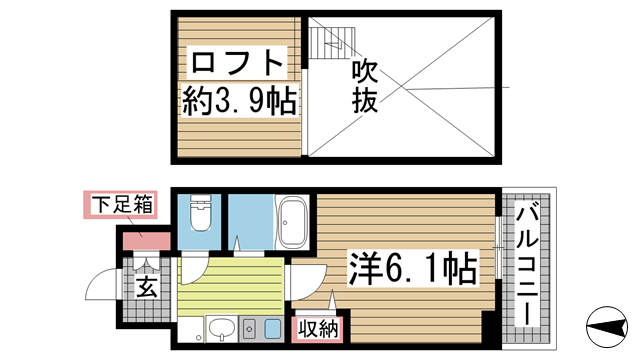 エステムコート神戸県庁前Ⅲフィエルテ 1207|神戸市中央区下山手通(JR東海道本線(近畿)元町駅)のマンション間取 エステムコート神戸県庁前Ⅲフィエルテ 1207|神戸市中央区下山手通(JR東海道本線(近畿)元町駅)のマンション間取
