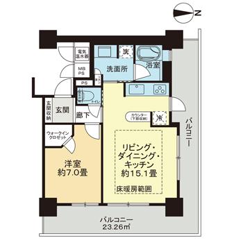 神戸市中央区伊藤町の賃貸物件間取画像