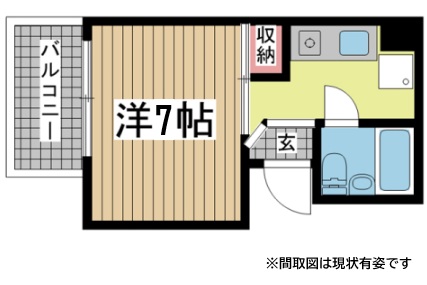 山手ダイヤハイツB棟 611|神戸市中央区下山手通(JR東海道本線(近畿)元町駅)のマンション間取 山手ダイヤハイツB棟 611|神戸市中央区下山手通(JR東海道本線(近畿)元町駅)のマンション間取