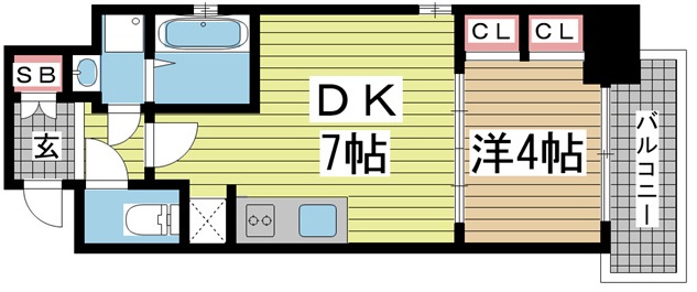 神戸市中央区元町通の賃貸物件間取画像
