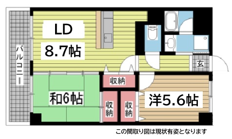 神戸市兵庫区三川口町の賃貸物件間取画像