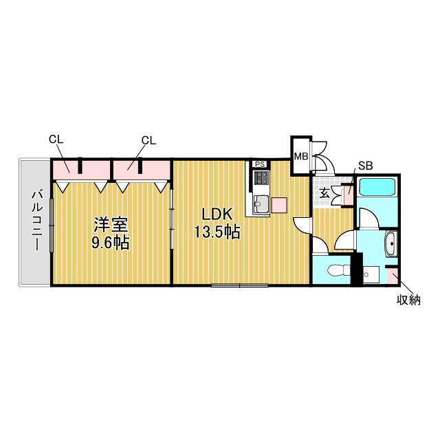 神戸市東灘区深江本町の賃貸物件間取画像