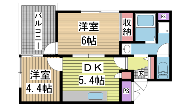 三宮パークハイム 501|神戸市中央区二宮町(JR東海道本線(近畿)三ノ宮駅)のマンション間取 三宮パークハイム 501|神戸市中央区二宮町(JR東海道本線(近畿)三ノ宮駅)のマンション間取