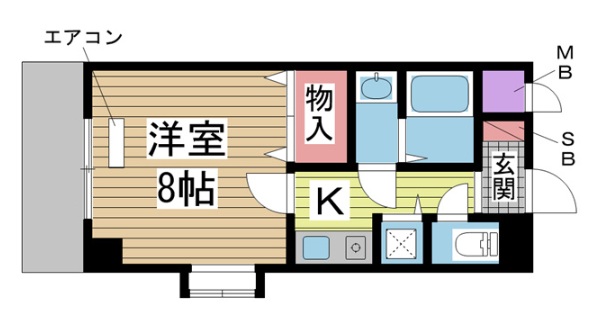 神戸市東灘区魚崎南町の賃貸物件間取画像