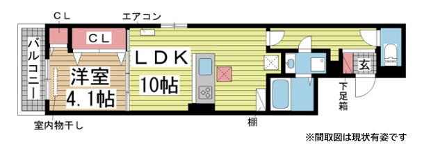 神戸市東灘区魚崎南町の賃貸物件間取画像
