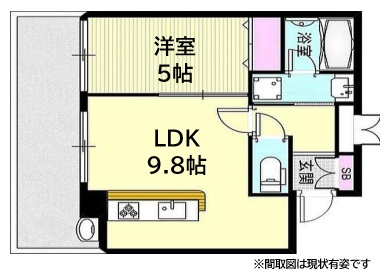 神戸市長田区若松町の賃貸物件間取画像