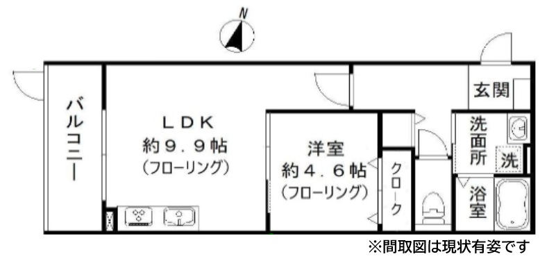 MOCXION御影 103|神戸市東灘区御影(阪急神戸線御影駅)のアパート間取 MOCXION御影 103|神戸市東灘区御影(阪急神戸線御影駅)のアパート間取