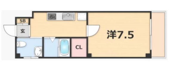 神戸市兵庫区西多聞通の賃貸物件間取画像