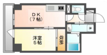 グラン アクシス 302|神戸市中央区東雲通(JR東海道本線(近畿)三ノ宮駅)のマンション間取 グラン アクシス 302|神戸市中央区東雲通(JR東海道本線(近畿)三ノ宮駅)のマンション間取