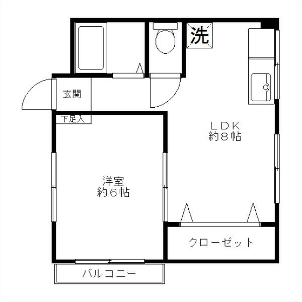 リバーサイド摩耶 302|神戸市灘区福住通(阪急神戸線王子公園駅)のマンション間取 リバーサイド摩耶 302|神戸市灘区福住通(阪急神戸線王子公園駅)のマンション間取