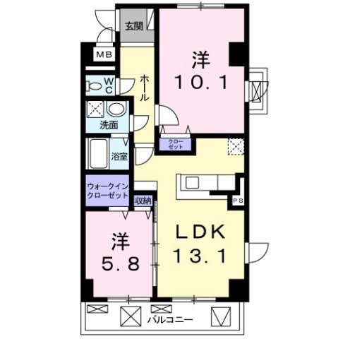 エアリーヒルズ芦屋 201|芦屋市新浜町(阪神本線打出駅)のマンション間取 エアリーヒルズ芦屋 201|芦屋市新浜町(阪神本線打出駅)のマンション間取