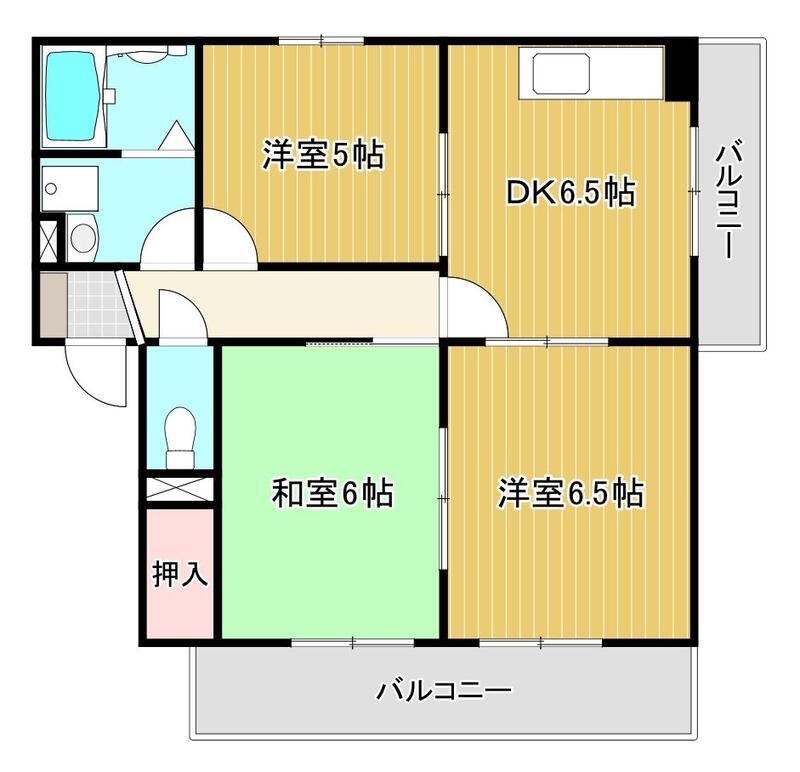 ファミリア宮川 201|神戸市長田区宮川町(神戸電鉄有馬線長田駅)のアパート間取 ファミリア宮川 201|神戸市長田区宮川町(神戸電鉄有馬線長田駅)のアパート間取