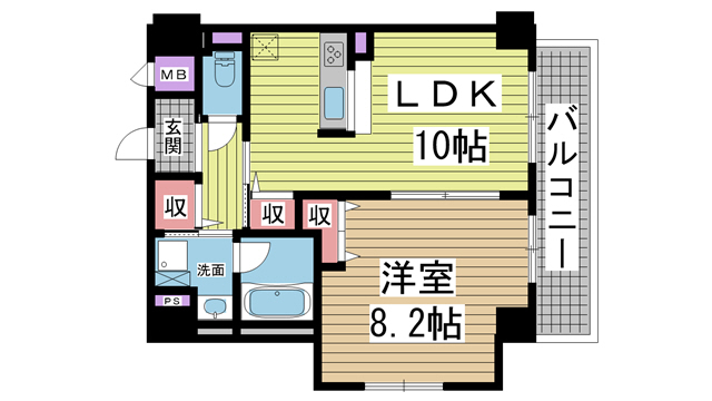住吉VALORE(バローレ) 502|神戸市東灘区住吉本町(JR東海道本線(近畿)住吉駅)のマンション間取 住吉VALORE(バローレ) 502|神戸市東灘区住吉本町(JR東海道本線(近畿)住吉駅)のマンション間取