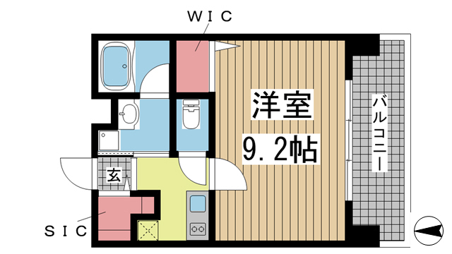 神戸市中央区中山手通の賃貸物件間取画像