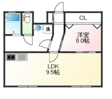 ラムール長田 205|神戸市長田区大丸町(神戸電鉄有馬線長田駅)のマンション間取 ラムール長田 205|神戸市長田区大丸町(神戸電鉄有馬線長田駅)のマンション間取