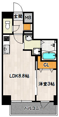 神戸市兵庫区永沢町の賃貸物件間取画像