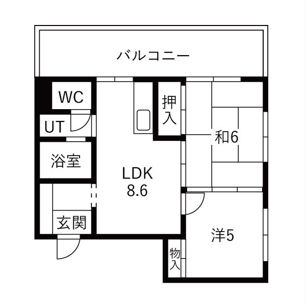 神戸市須磨区大田町の賃貸物件間取画像