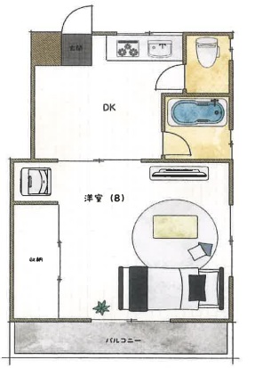 神戸市兵庫区大井通の賃貸物件間取画像