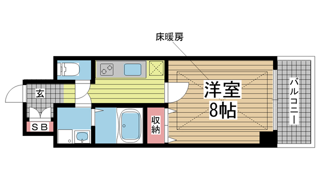 神戸市中央区脇浜町の賃貸物件間取画像