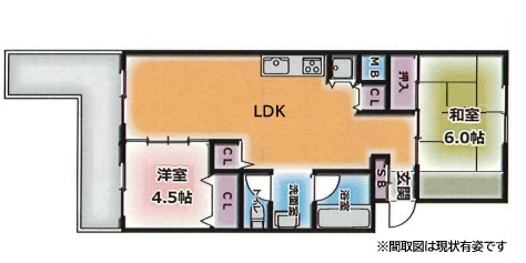 神戸市兵庫区御崎町の賃貸物件間取画像