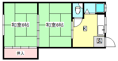 神戸市長田区宮川町の賃貸物件間取画像