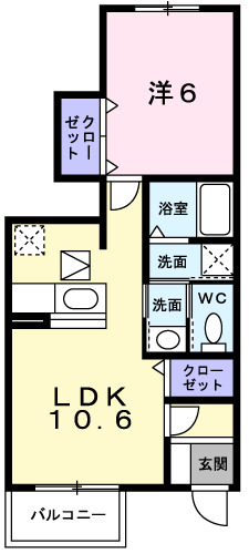 メゾン・オルタンシアⅡ 103|神戸市垂水区名谷町(神戸市営地下鉄線学園都市駅)のアパート間取 メゾン・オルタンシアⅡ 103|神戸市垂水区名谷町(神戸市営地下鉄線学園都市駅)のアパート間取