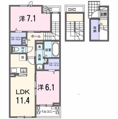 神戸市西区北別府の賃貸物件間取画像
