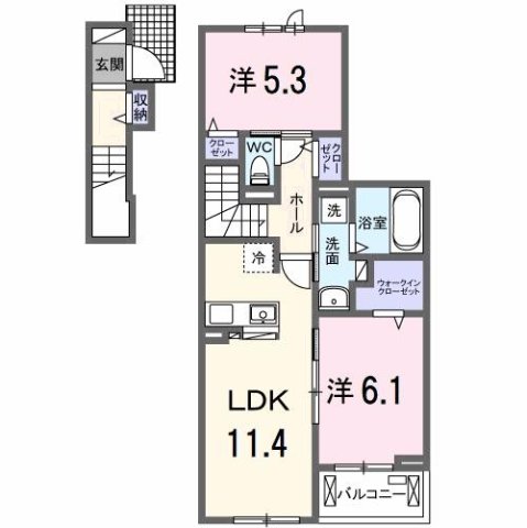 神戸市西区北別府の賃貸物件間取画像