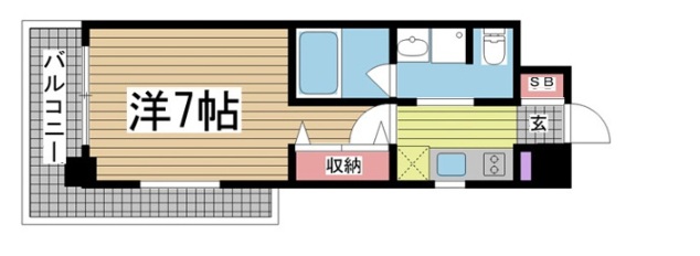 神戸市兵庫区七宮町の賃貸物件間取画像