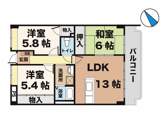 メゾンド・ソレーユ 207|神戸市西区北別府(神戸市営地下鉄線伊川谷駅)のマンション間取 メゾンド・ソレーユ 207|神戸市西区北別府(神戸市営地下鉄線伊川谷駅)のマンション間取