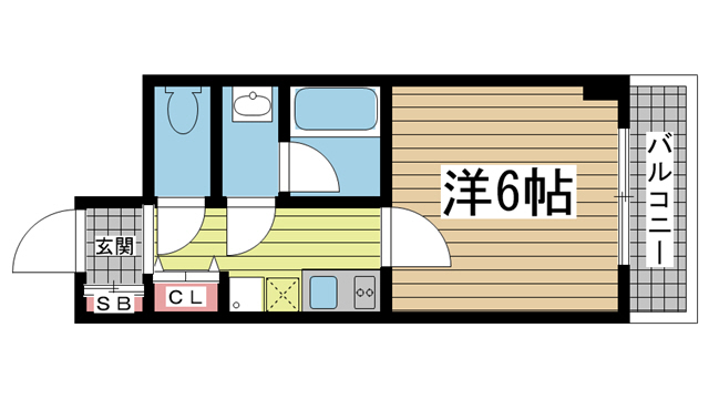クオーレ三宮弐番館 204|神戸市中央区雲井通(JR東海道本線(近畿)三ノ宮駅)のマンション間取 クオーレ三宮弐番館 204|神戸市中央区雲井通(JR東海道本線(近畿)三ノ宮駅)のマンション間取