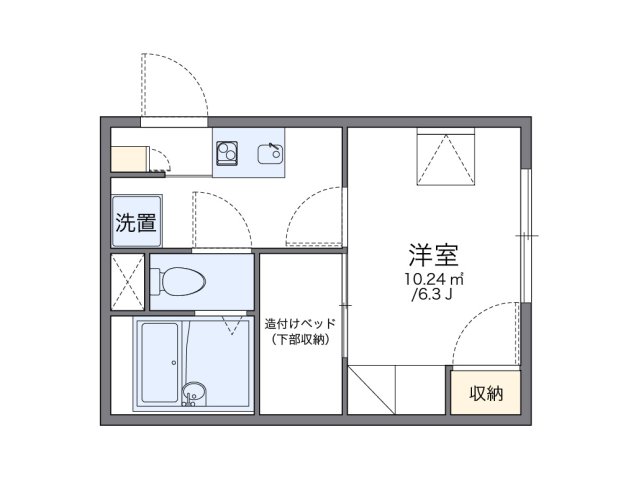 レオパレス高羽 202|神戸市灘区寺口町(阪急神戸線六甲駅)のアパート間取 レオパレス高羽 202|神戸市灘区寺口町(阪急神戸線六甲駅)のアパート間取