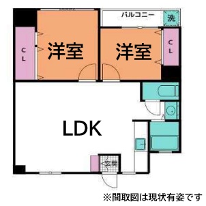 神戸市兵庫区新開地の賃貸物件間取画像