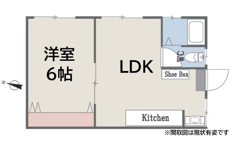 井村マンション 303|神戸市中央区二宮町(JR東海道本線(近畿)三ノ宮駅)のマンション間取 井村マンション 303|神戸市中央区二宮町(JR東海道本線(近畿)三ノ宮駅)のマンション間取