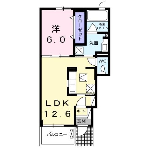 エクセレント有瀬 Ⅱ 102|神戸市西区伊川谷町有瀬(JR山陽本線明石駅)のアパート間取 エクセレント有瀬 Ⅱ 102|神戸市西区伊川谷町有瀬(JR山陽本線明石駅)のアパート間取