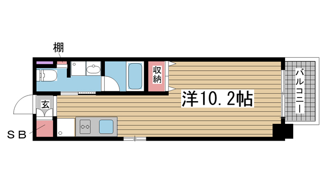 ライフデザイン三宮東 701|神戸市中央区日暮通(阪急神戸線春日野道駅)のマンション間取 ライフデザイン三宮東 701|神戸市中央区日暮通(阪急神戸線春日野道駅)のマンション間取