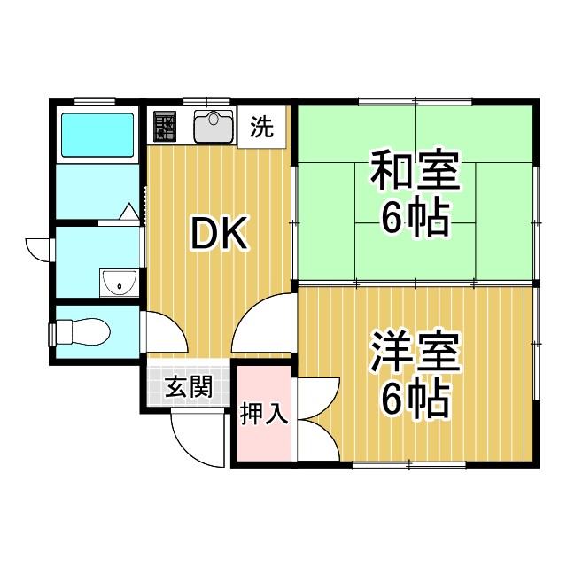 ミキハイツ 201|神戸市須磨区東町(山陽電鉄線東須磨駅)のアパート間取 ミキハイツ 201|神戸市須磨区東町(山陽電鉄線東須磨駅)のアパート間取
