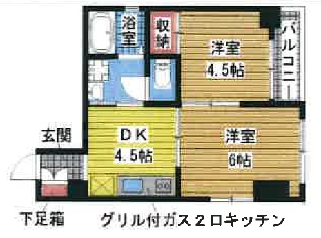 神戸市中央区相生町の賃貸物件間取画像