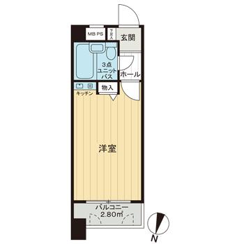 神戸市中央区花隈町の賃貸物件間取画像
