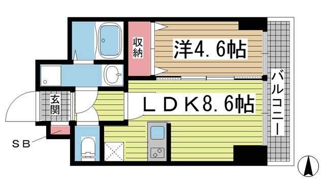 アドバンス三宮Ⅱライズ 1003|神戸市中央区八雲通(JR東海道本線(近畿)三ノ宮駅)のマンション間取 アドバンス三宮Ⅱライズ 1003|神戸市中央区八雲通(JR東海道本線(近畿)三ノ宮駅)のマンション間取