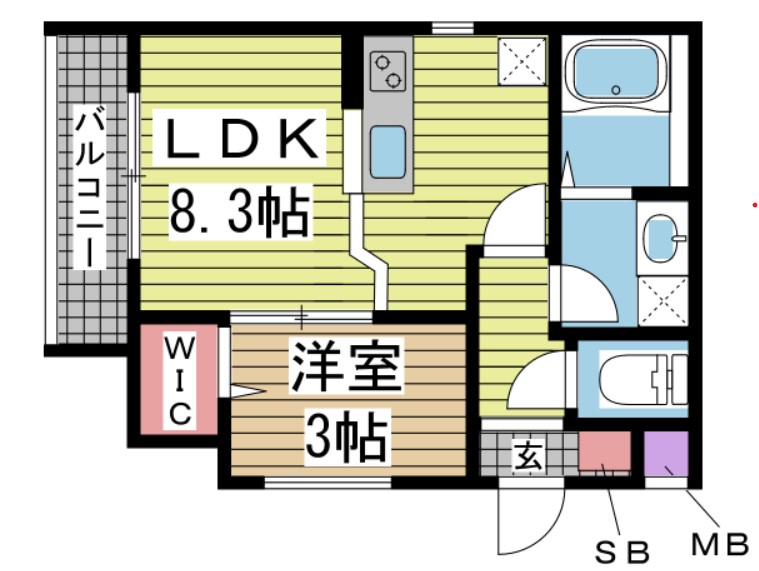 エハコ日暮通 303|神戸市中央区日暮通(阪神本線春日野道駅)のマンション間取 エハコ日暮通 303|神戸市中央区日暮通(阪神本線春日野道駅)のマンション間取