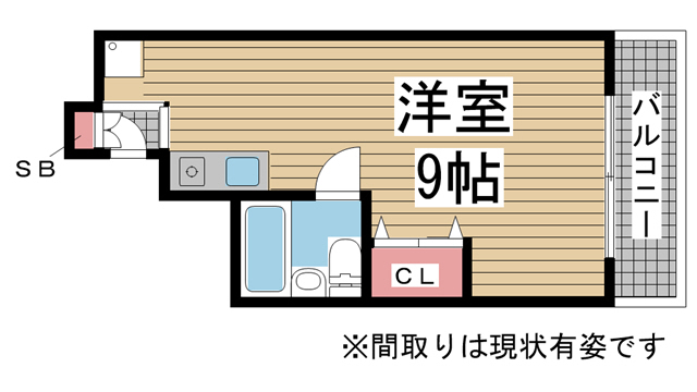 レスポワール花隈 406|神戸市中央区花隈町(JR東海道本線(近畿)元町駅)のマンション間取 レスポワール花隈 406|神戸市中央区花隈町(JR東海道本線(近畿)元町駅)のマンション間取