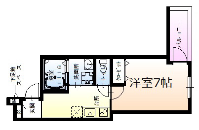 フジパレス灘Ⅰ番館 202|神戸市灘区大石南町(阪神本線大石駅)のアパート間取 フジパレス灘Ⅰ番館 202|神戸市灘区大石南町(阪神本線大石駅)のアパート間取