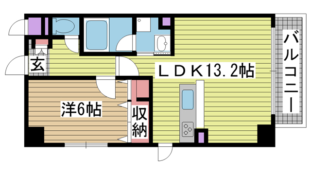 グランディール六甲 205|神戸市灘区神ノ木通(JR東海道本線(近畿)六甲道駅)のマンション間取 グランディール六甲 205|神戸市灘区神ノ木通(JR東海道本線(近畿)六甲道駅)のマンション間取